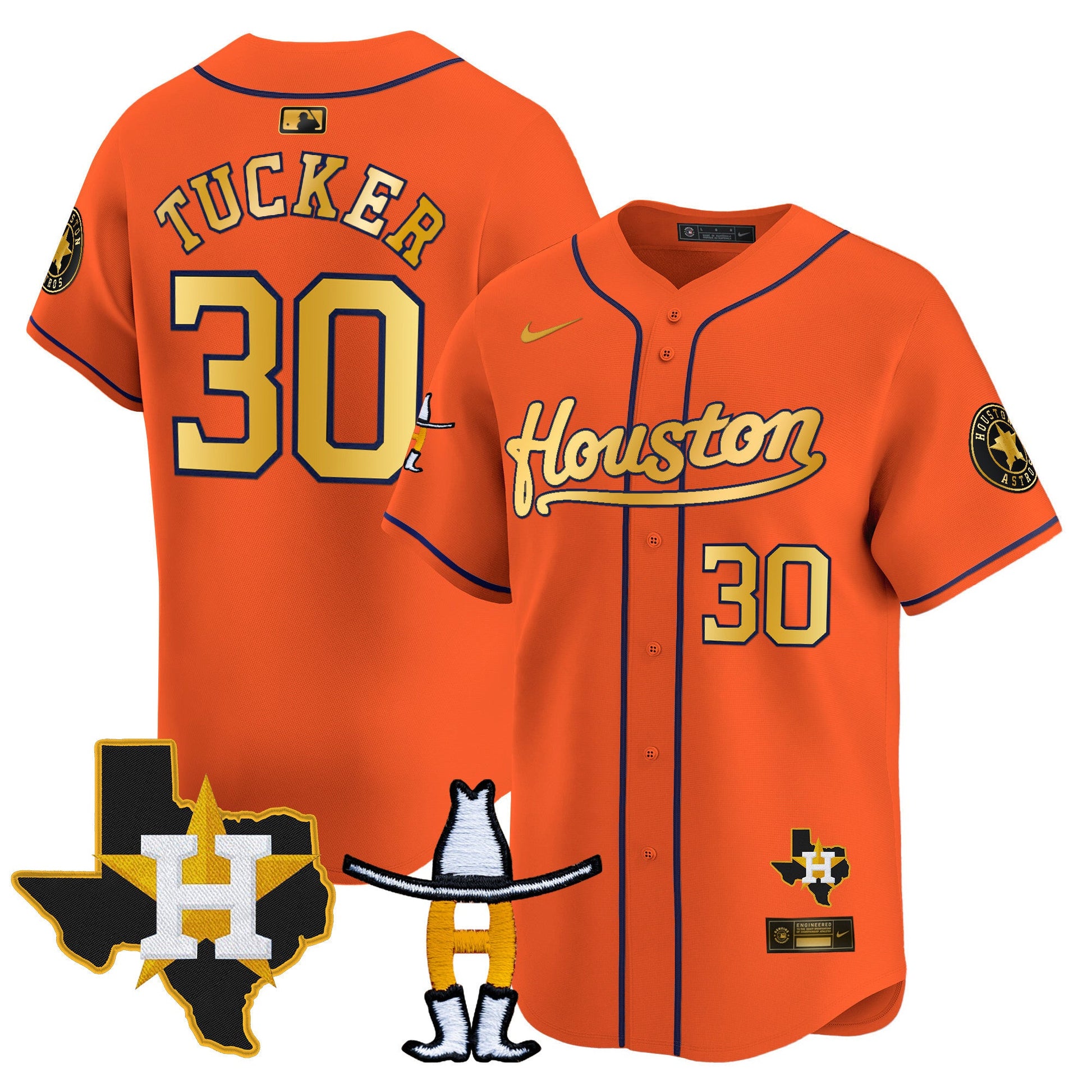 Men's Houston Astros Houston Rodeo Patch Vapor Premier Limited Jersey - All Stitched