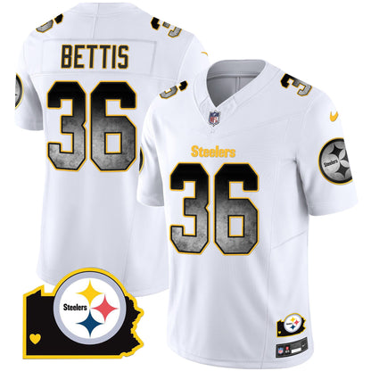 Men's Steelers Arch Smoke Home Patch Vapor Jersey - All Stitched