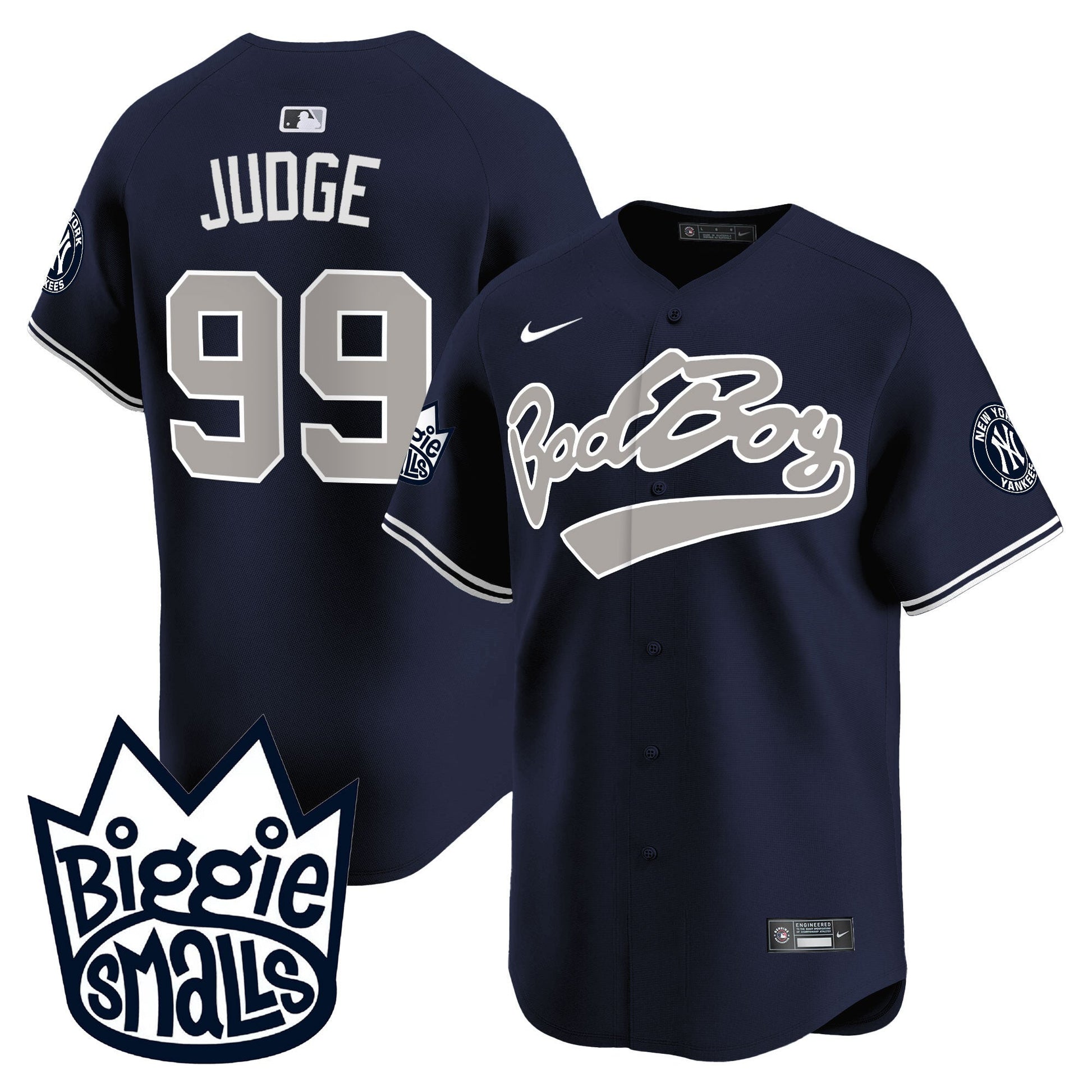 Men's New York Yankees Biggie Smalls Vapor Premier Limited Jersey - All Stitched