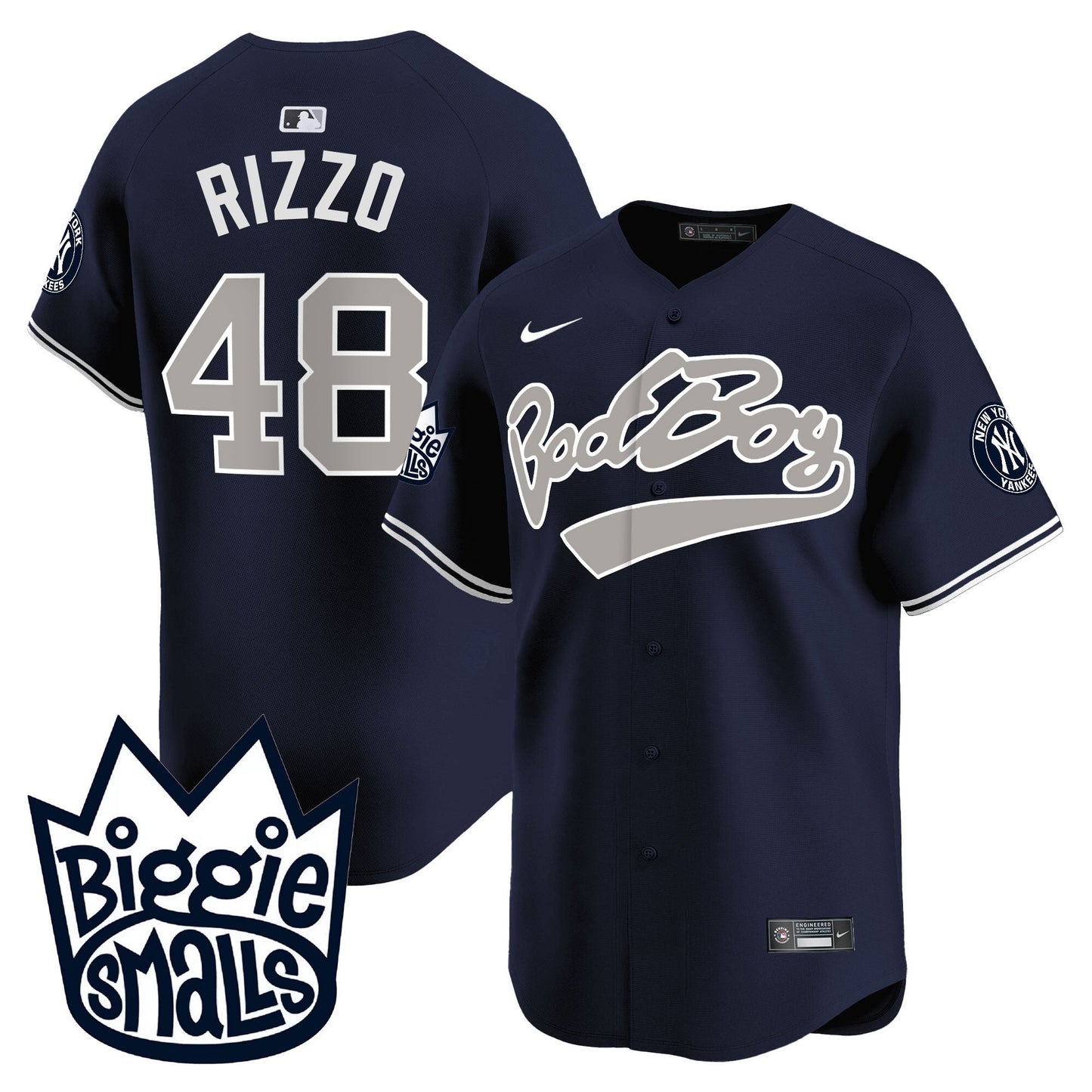 Men's New York Yankees Biggie Smalls Vapor Premier Limited Jersey - All Stitched