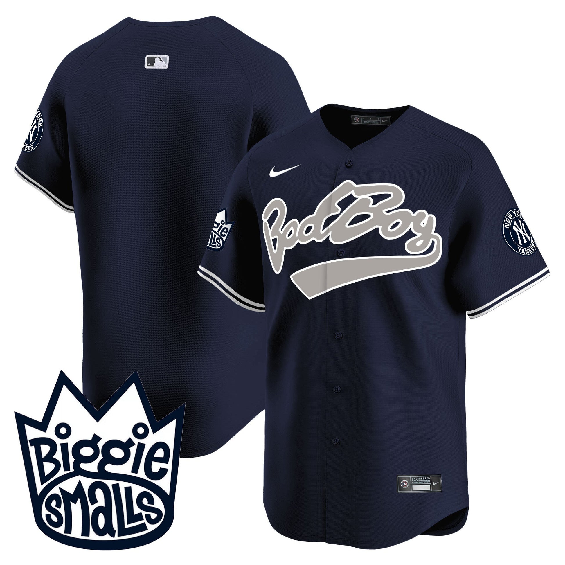 Men's New York Yankees Biggie Smalls Vapor Premier Limited Jersey - All Stitched