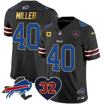 Men's Bills O.J. Simpson Patch Gold Trim Vapor Limited Jersey - All Stitched