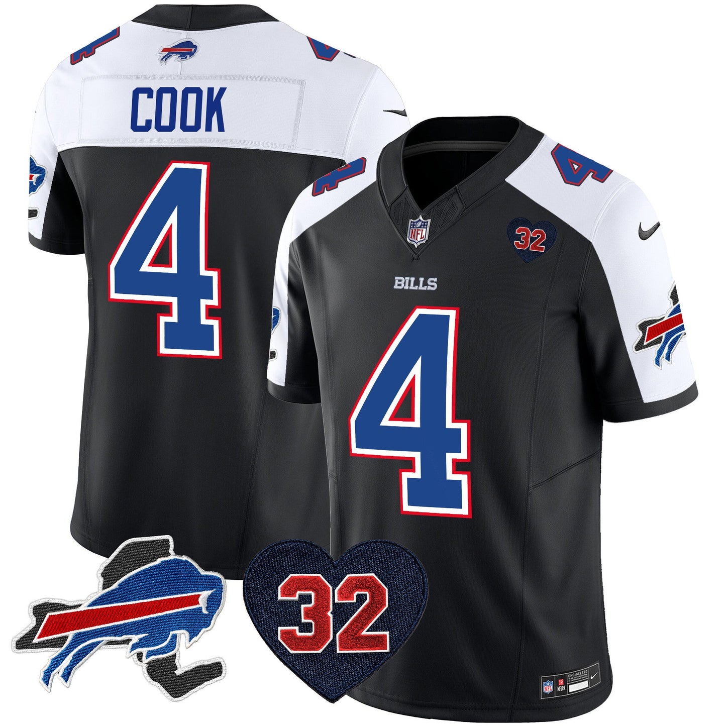 Men's Bills O.J. Simpson Patch Vapor Limited Jersey - All Stitched