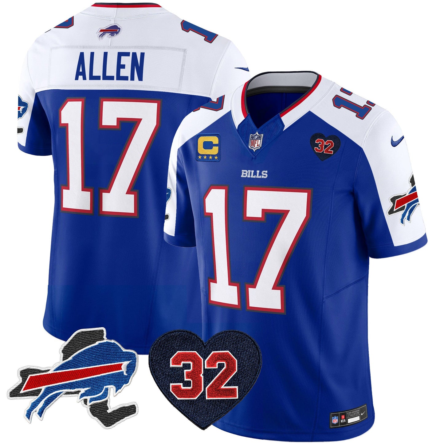 Men's Bills O.J. Simpson Patch Vapor Limited Jersey - All Stitched