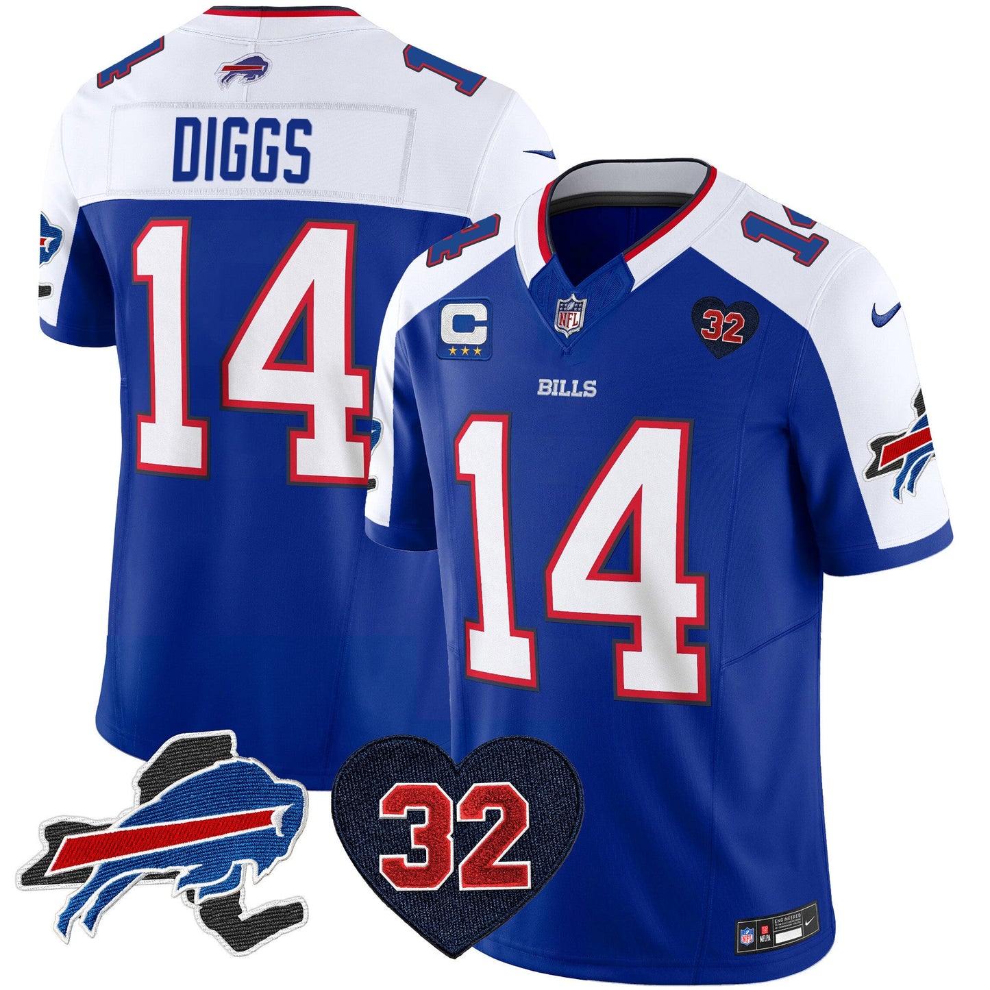 Men's Bills O.J. Simpson Patch Vapor Limited Jersey - All Stitched