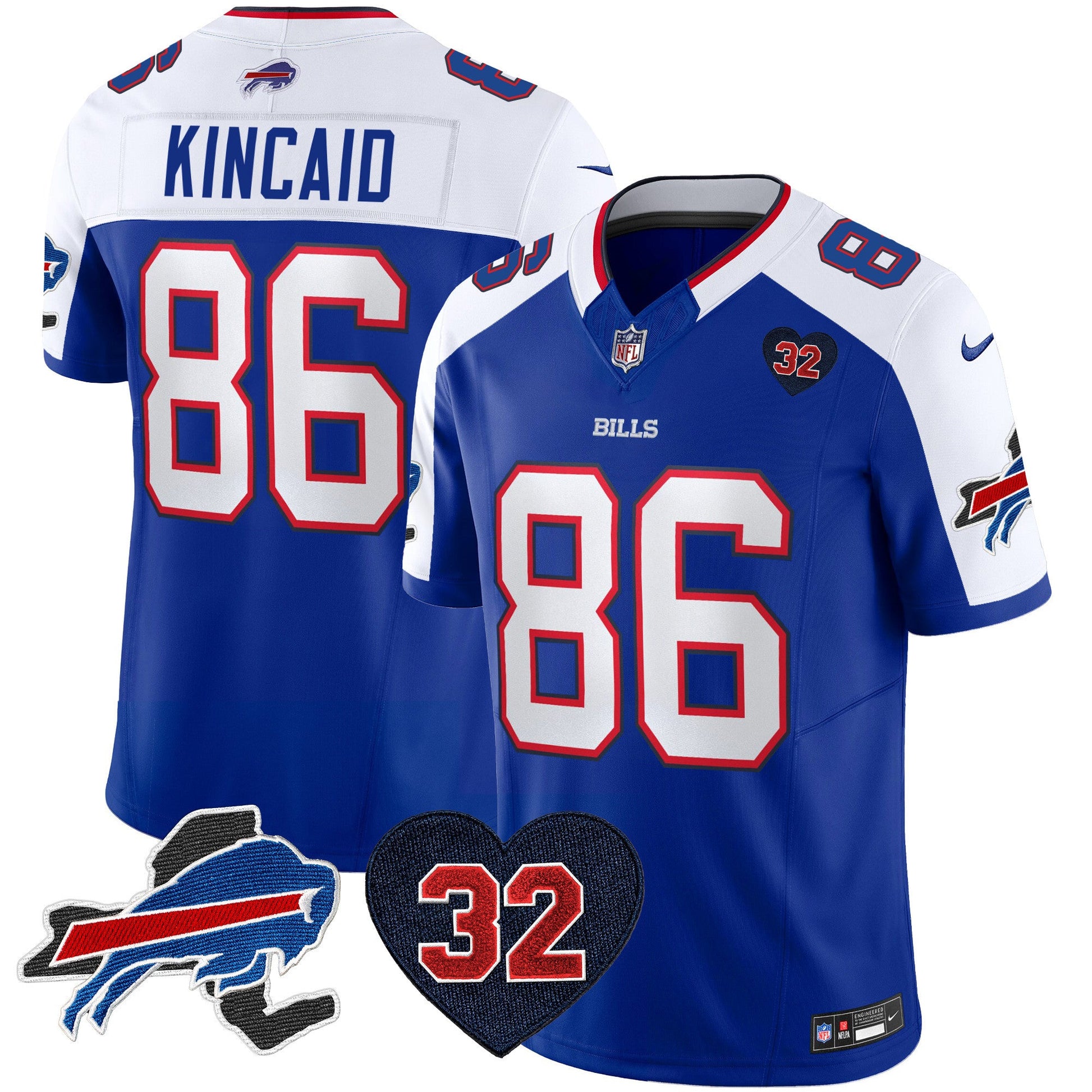 Men's Bills O.J. Simpson Patch Vapor Limited Jersey - All Stitched