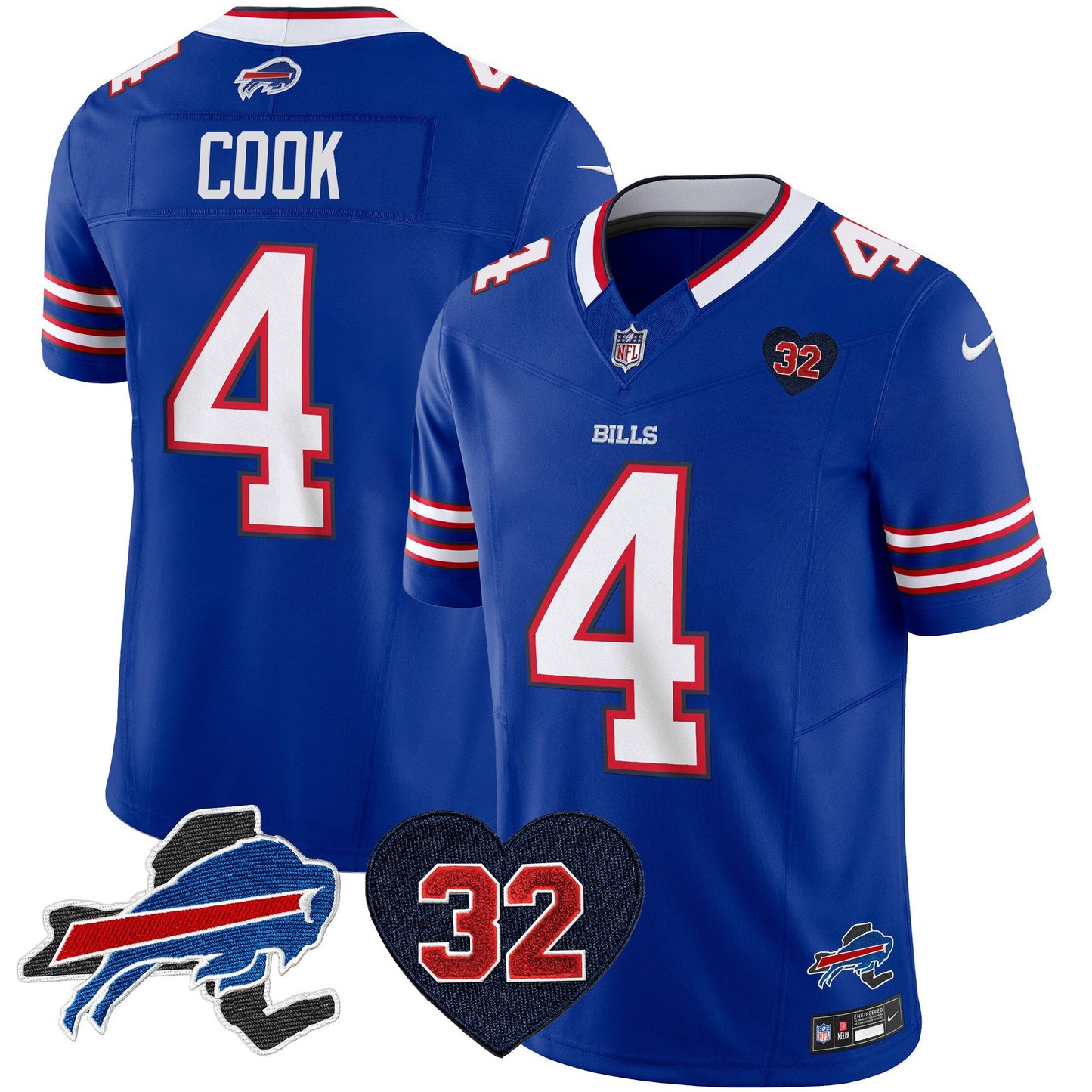 Men's Bills O.J. Simpson Patch Vapor Limited Jersey - All Stitched