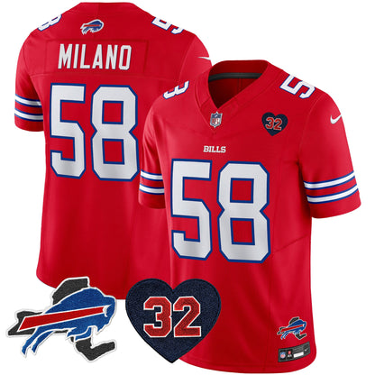 Men's Bills O.J. Simpson Patch Vapor Limited Jersey - All Stitched