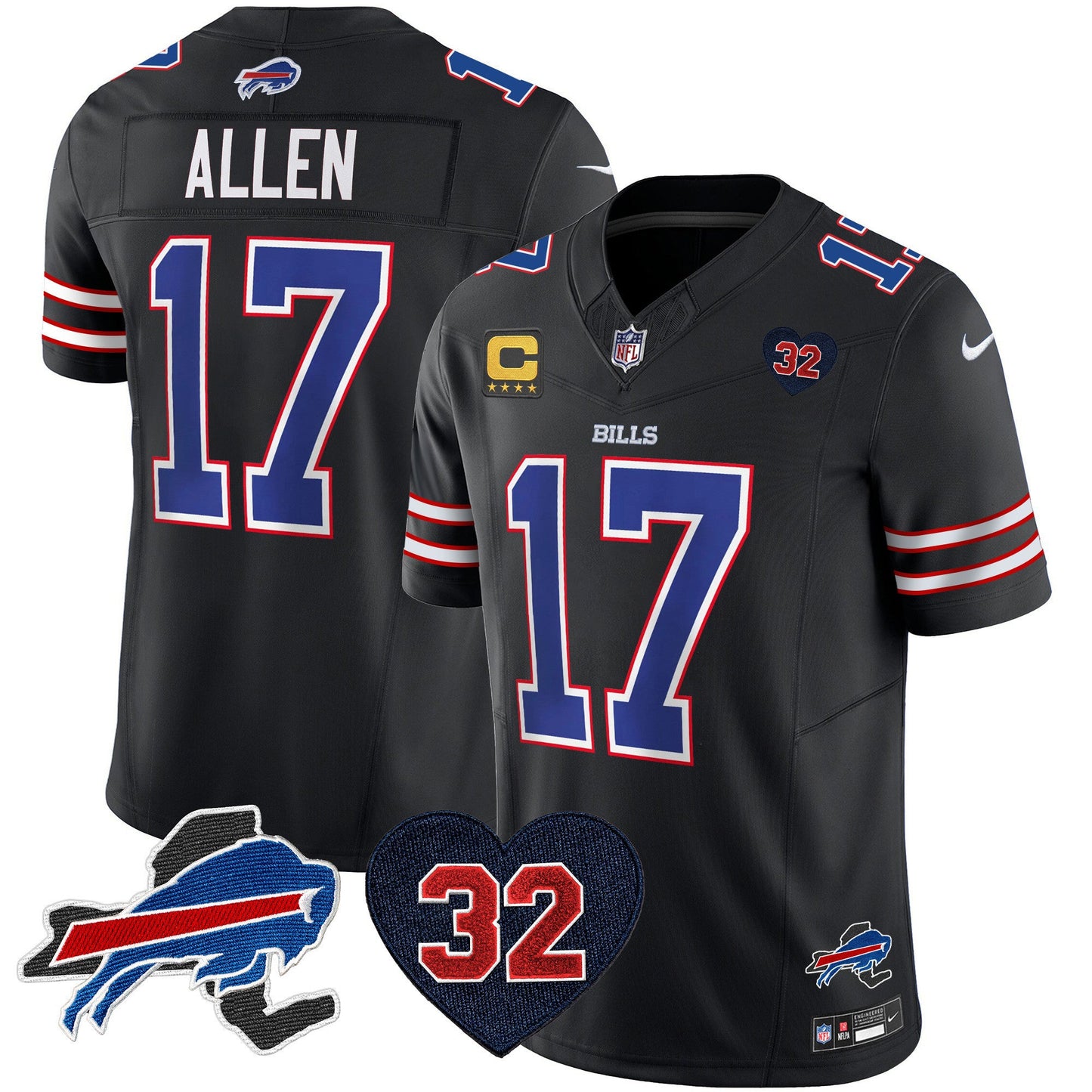 Men's Bills O.J. Simpson Patch Vapor Limited Jersey - All Stitched