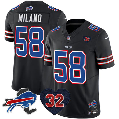 Men's Bills O.J. Simpson Patch Vapor Limited Jersey - All Stitched