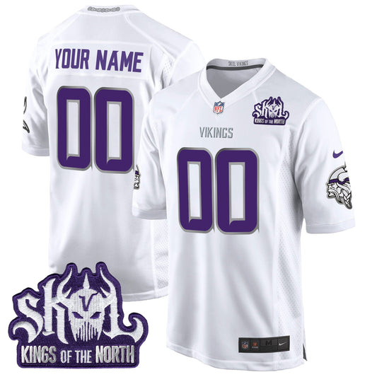 MIN 2024 Winter Warrior Skol Patch Game Custom Jersey - Stitched