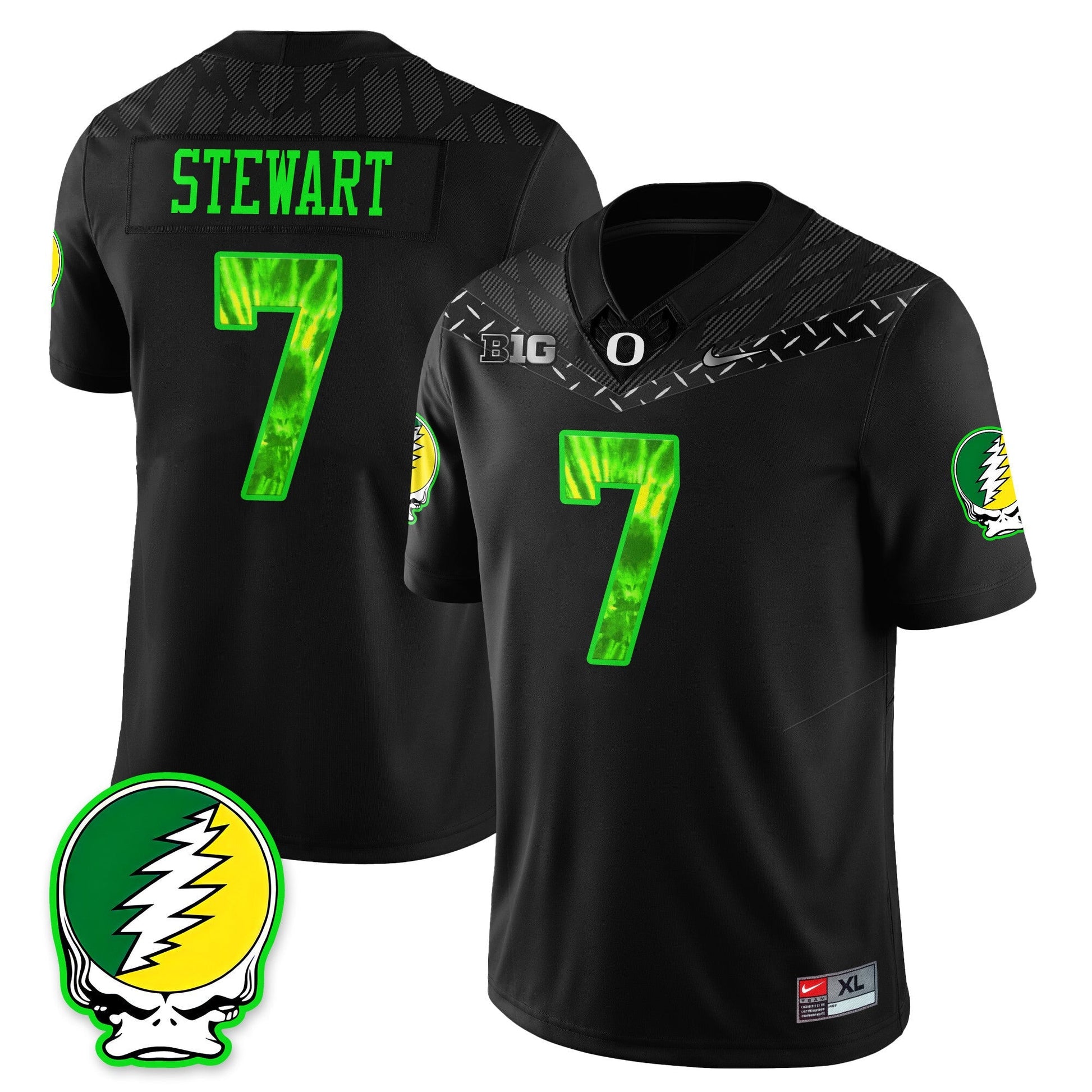 Oregon Football 2025 Grateful Jersey - All Stitched