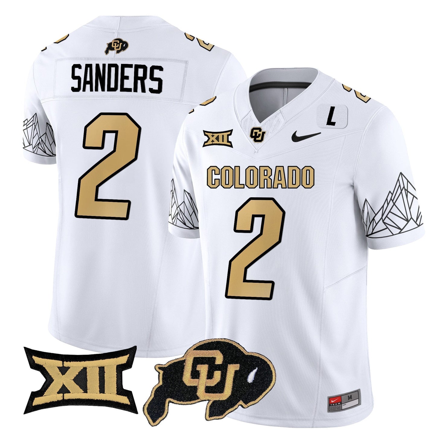 Men's Colorado Buffaloes Vapor Limited Jersey V3 - Big 12 XII Patch - All Stitched