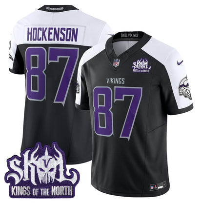 Men's Minnesota Vikings 2025 Winter Warrior Skol Patch Vapor Limited Jersey - All Stitched
