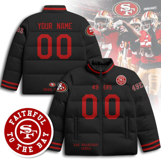 San Francisco 49ers Unisex Custom Puffer Jacket
