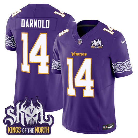 MIN King Of The North Patch Throwback Vapor Limited Jersey V2 - Stitched