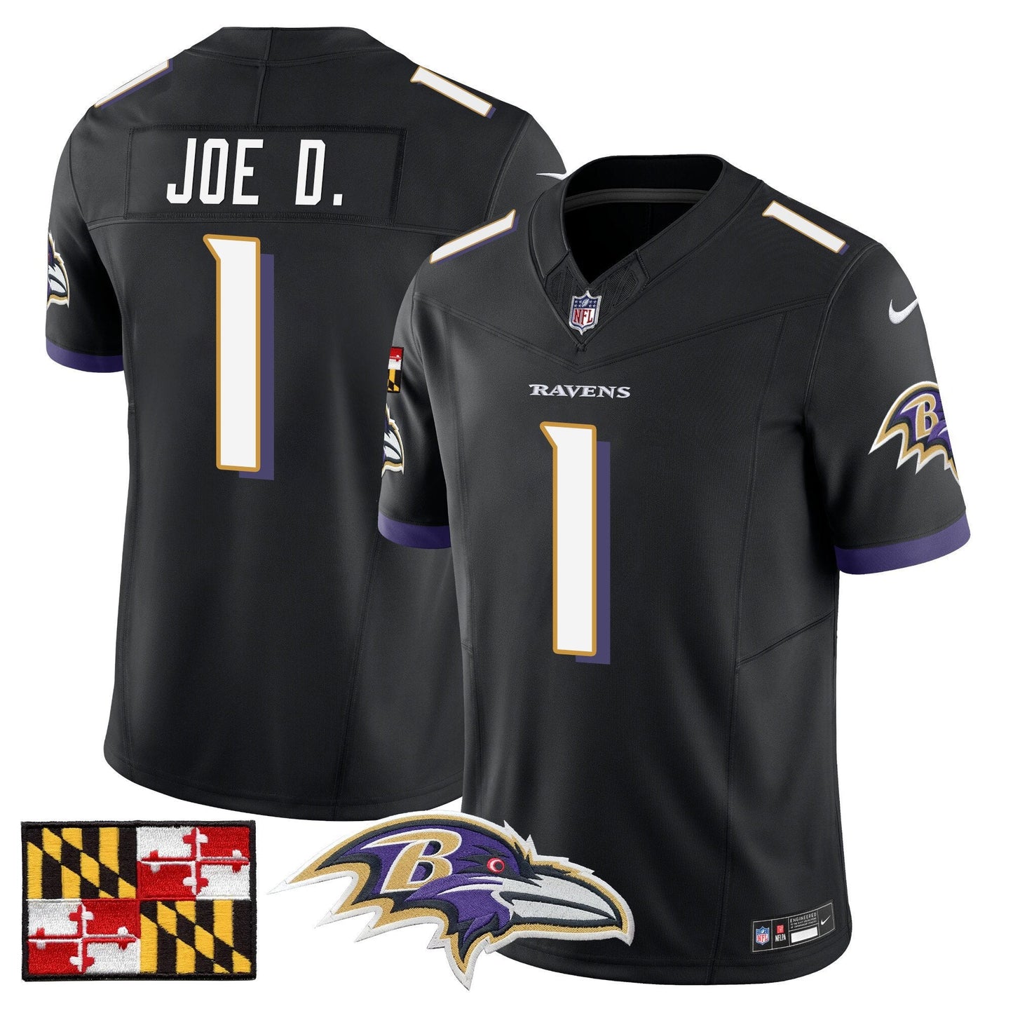 BAL 2024 Maryland Flag Vapor Limited Jersey - All Stitched