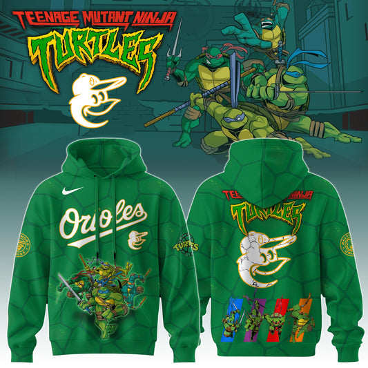 .        Baltimore Orioles MLB x Ninja Turtles Special Edition Hoodie 2025