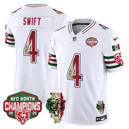 CHI Mexico NFC North Champions 2025 Patch Limited Jersey - Stitched