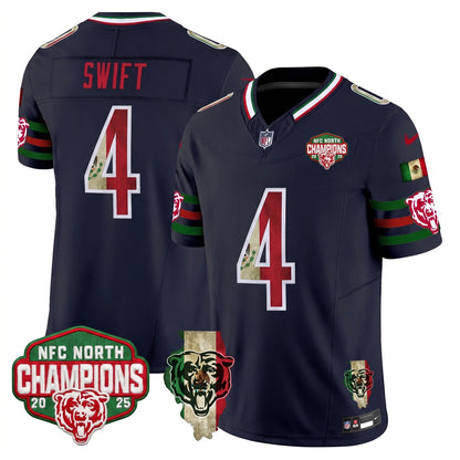 CHI Mexico NFC North Champions 2025 Patch Limited Jersey - Stitched