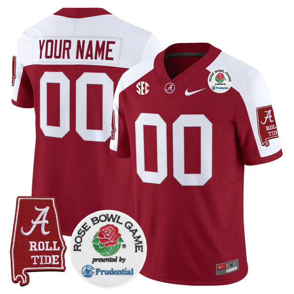 BAMA 2025 Rose Bowl Vapor Limited Custom Jersey - All Stitched