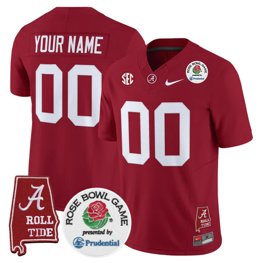 BAMA 2025 Rose Bowl Vapor Limited Custom Jersey - Stitched