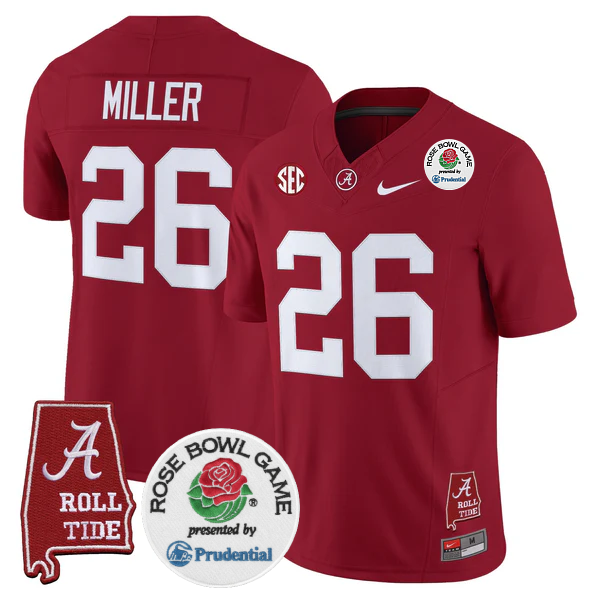 BAMA 2025 Rose Bowl Vapor Limited Jersey - All Stitched