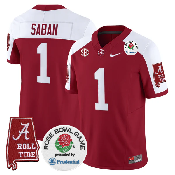 BAMA 2025 Rose Bowl Vapor Limited Jersey - All Stitched