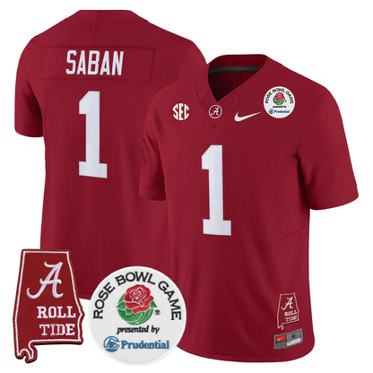 BAMA 2025 Rose Bowl Vapor Limited Jersey - All Stitched
