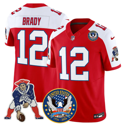 NE Throwback America 250th Patch Vapor Limited Jersey - All Stitched