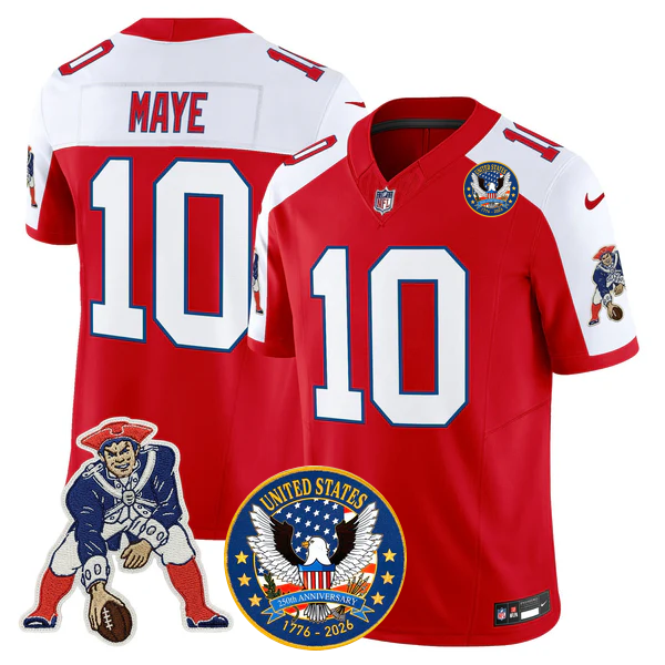 NE Throwback America 250th Patch Vapor Limited Jersey - All Stitched