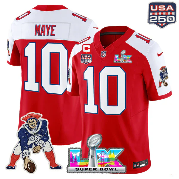 NE 2025 Super Bowl LX Vapor Limited Jersey N18 - All Stitched