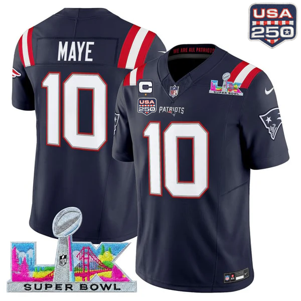 NE 2025 Super Bowl LX Vapor Limited Jersey N18 - All Stitched