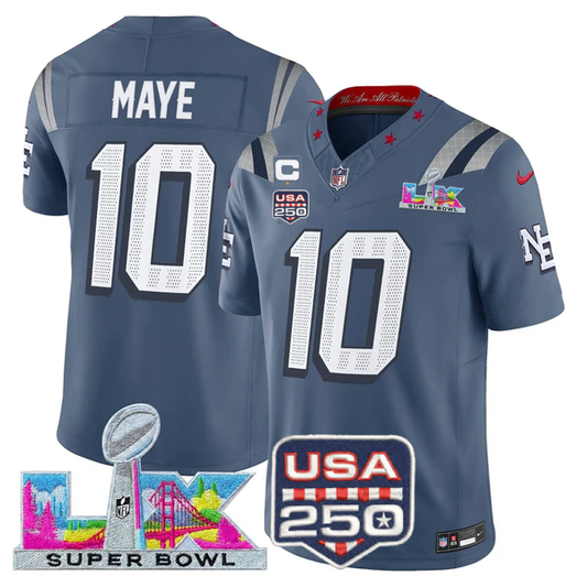 NE 2025 Super Bowl LX Vapor Limited Jersey N18 - Stitched