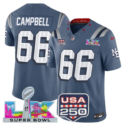 NE 2025 Super Bowl LX Vapor Limited Jersey N18 - All Stitched