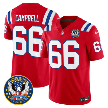 NE Throwback America 250th Patch Vapor Limited Jersey - All Stitched