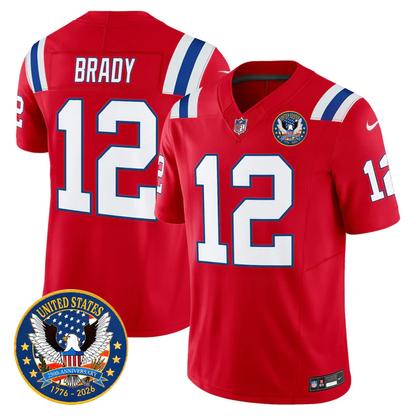 NE Throwback America 250th Patch Vapor Limited Jersey - All Stitched