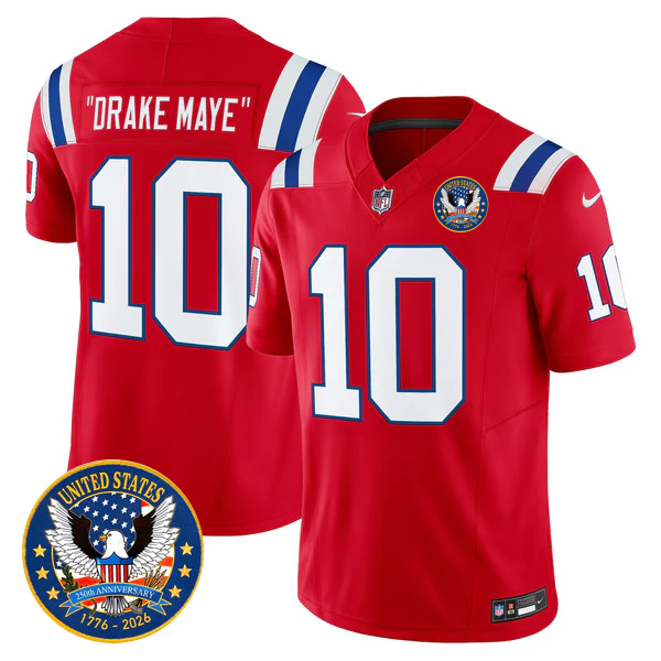 NE Throwback America 250th Patch Vapor Limited Jersey - All Stitched