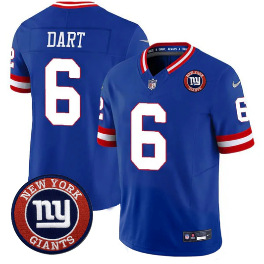 Jaxson Dart #6 NYG Jersey - Stitched N1