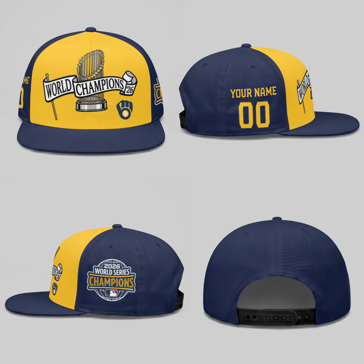 MIL 2026 WS Champions City Connect Personalized Snapback Cap - Printed V7