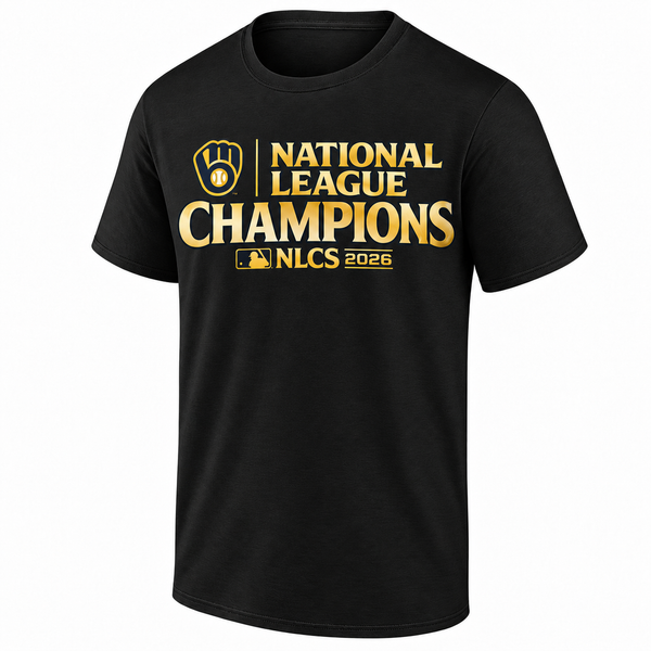 Milwaukee Brewers 2026 NL Champions One Side T-Shirt - Printed V3