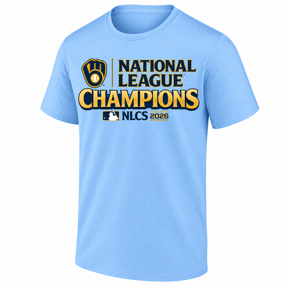 Milwaukee Brewers 2026 NL Champions One Side T-Shirt - Printed V3