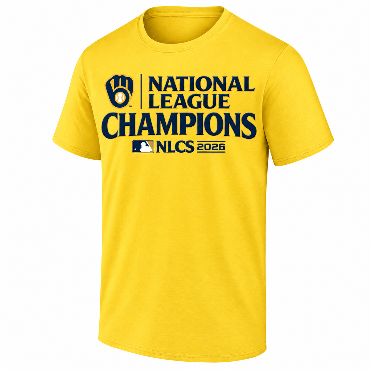 Milwaukee Brewers 2026 NL Champions One Side T-Shirt - Printed V3