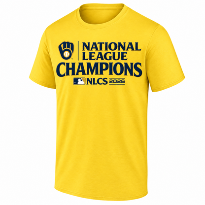 Milwaukee Brewers 2026 NL Champions One Side T-Shirt - Printed V3