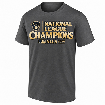 Milwaukee Brewers 2026 NL Champions One Side T-Shirt - Printed V3