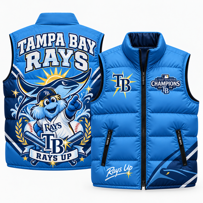 TB "Rays Up" Puffer Vest - Printed V2