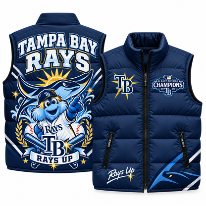 TB "Rays Up" Puffer Vest - Printed V2