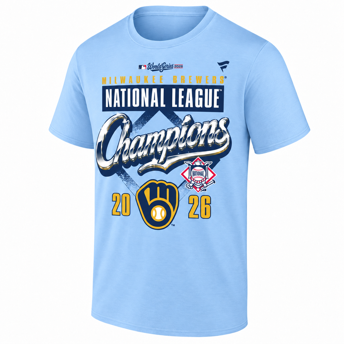 Milwaukee Brewers 2026 NL Champions One Side T-Shirt - Printed