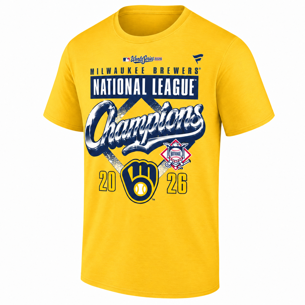Milwaukee Brewers 2026 NL Champions One Side T-Shirt - Printed